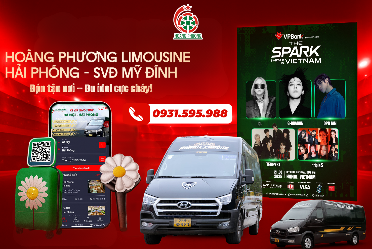 Limousine Hoàng Phương - Từ Hải Phòng lên Mỹ Đình đi concert cực cháy!