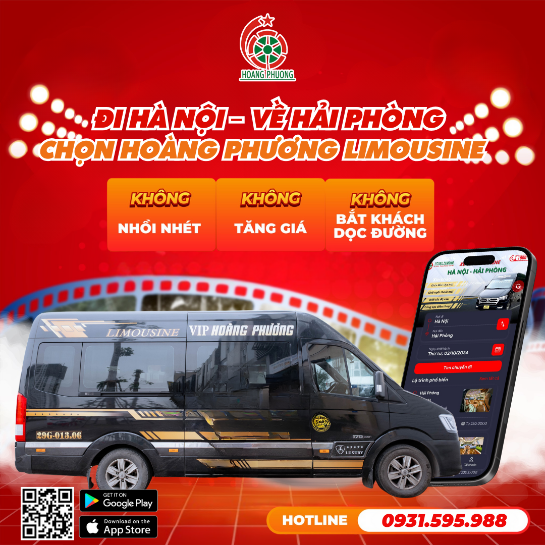 Hoàng Phương Limousine: Đi Hà Nội - Về Hải Phòng gọi ngay 1900.1988