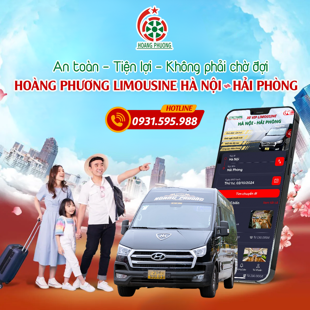 Đi Hà Nội - Hải Phòng chọn Hoàng Phương limousine tiện lợi, không chờ đợi
